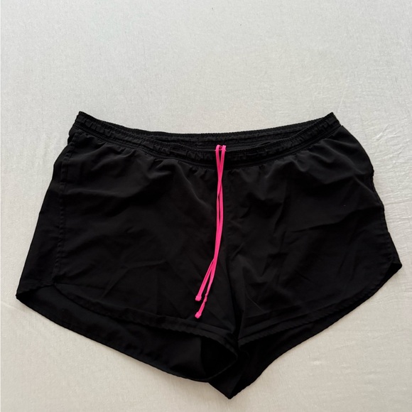 Old Navy Black Athletic Shorts with Pink Drawstring XL - Picture 1 of 6